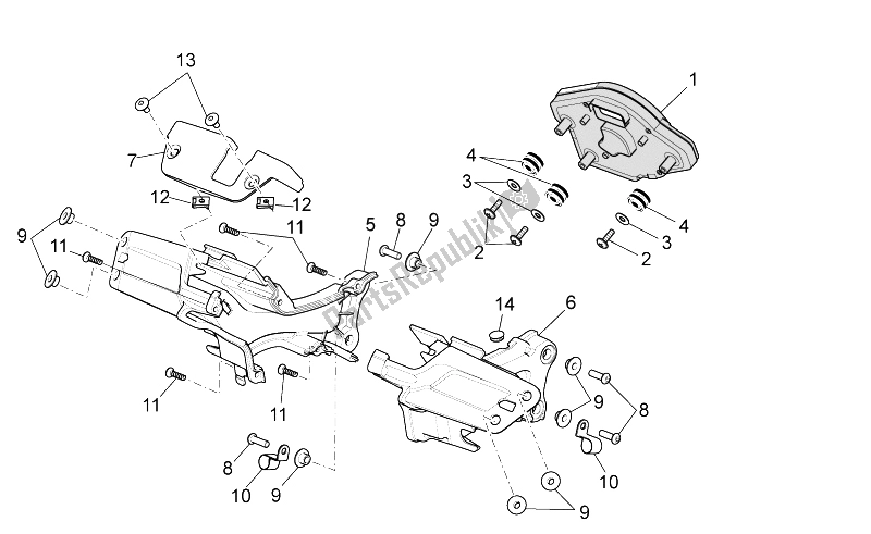 All parts for the Dashboard of the Aprilia RSV4 R 1000 2009