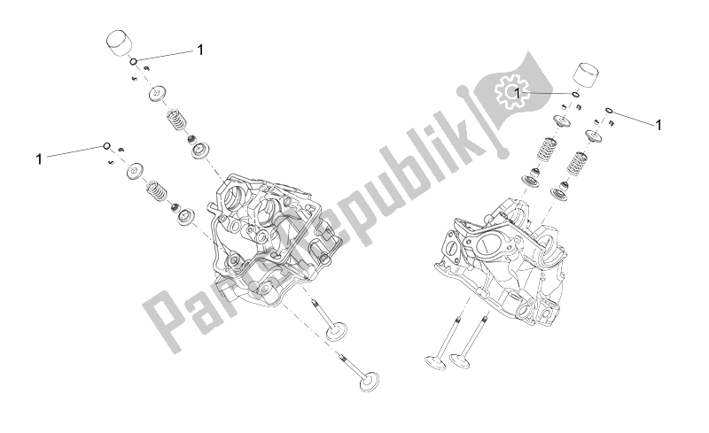 All parts for the Valves Pads of the Aprilia RXV SXV 450 550 2008