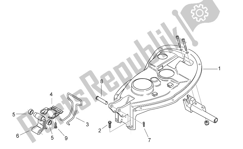 Toutes les pièces pour le Underaddle du Aprilia Scarabeo 50 2T E2 NET 2010