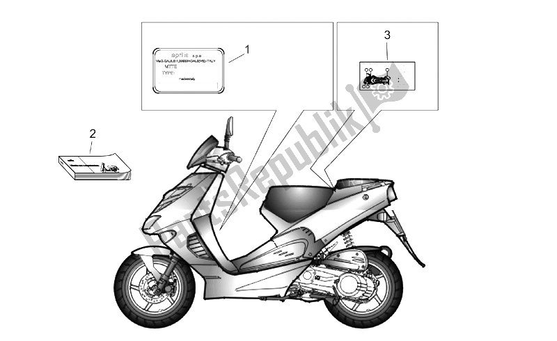 Alle Teile für das Plattenset Und Handbuch des Aprilia SR 50 H2O Ditech E2 2002