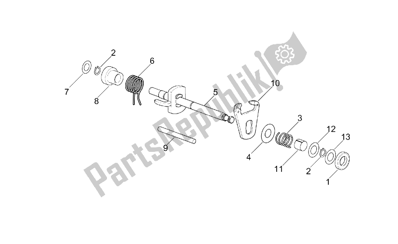 All parts for the Selector of the Aprilia RS 50 Tuono 2003