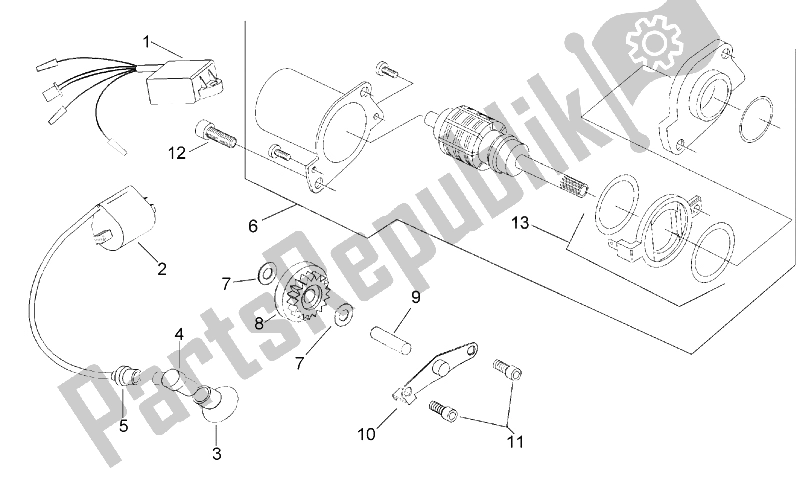 Todas las partes para Unidad De Encendido de Aprilia Gulliver 50 AIR 1995