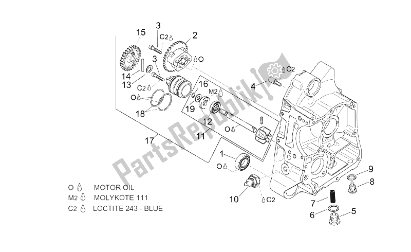 Todas las partes para Rh Semi-cárter de Aprilia Leonardo 125 150 1999