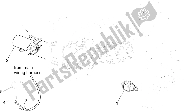 Todas las partes para Motor De Arranque de Aprilia SR 50 H2O NEW IE Carb 2004