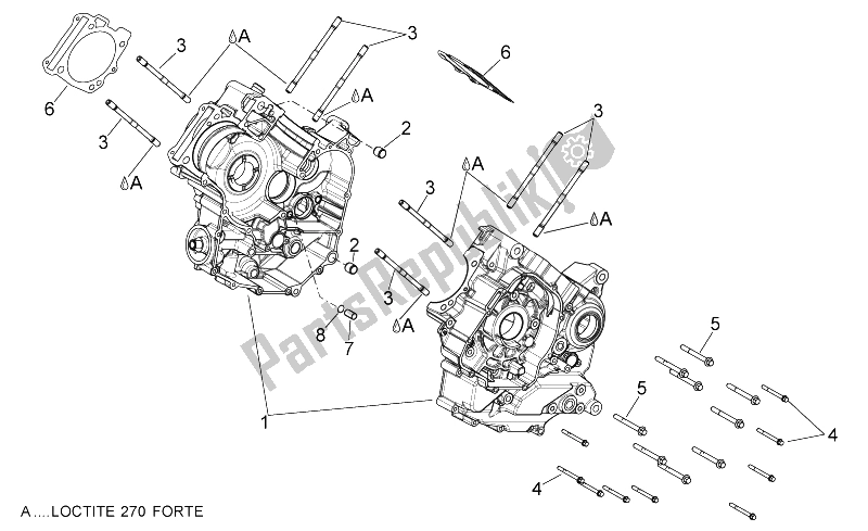 Wszystkie części do Skrzynie Korbowe I Aprilia Shiver 750 PA 2015