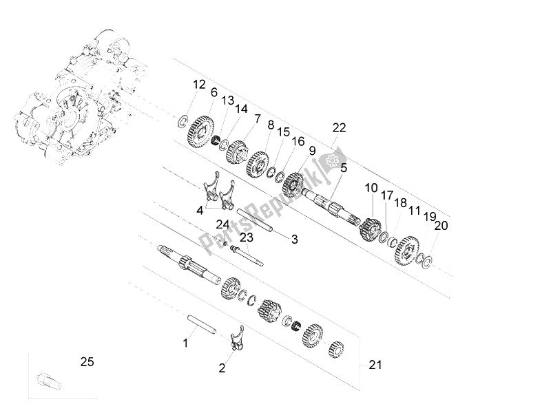 Toutes les pièces pour le Réducteur - Engrenage du Aprilia RS4 125 4T 2011