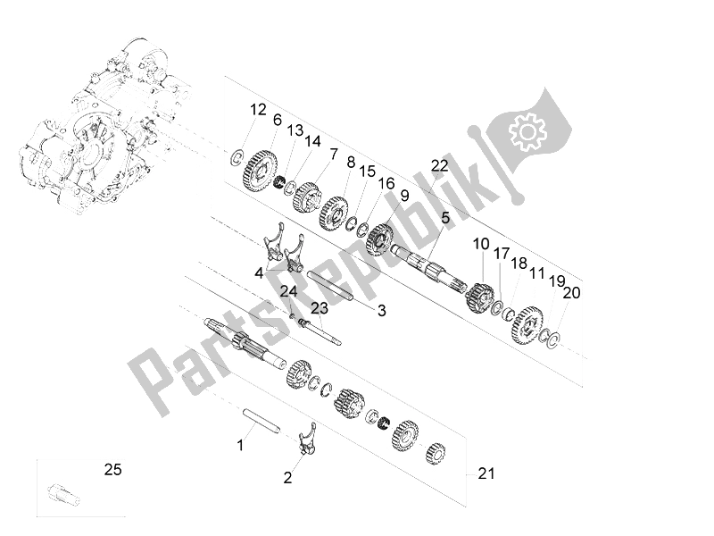 Toutes les pièces pour le Réducteur - Engrenage du Aprilia RS4 125 4T 2011