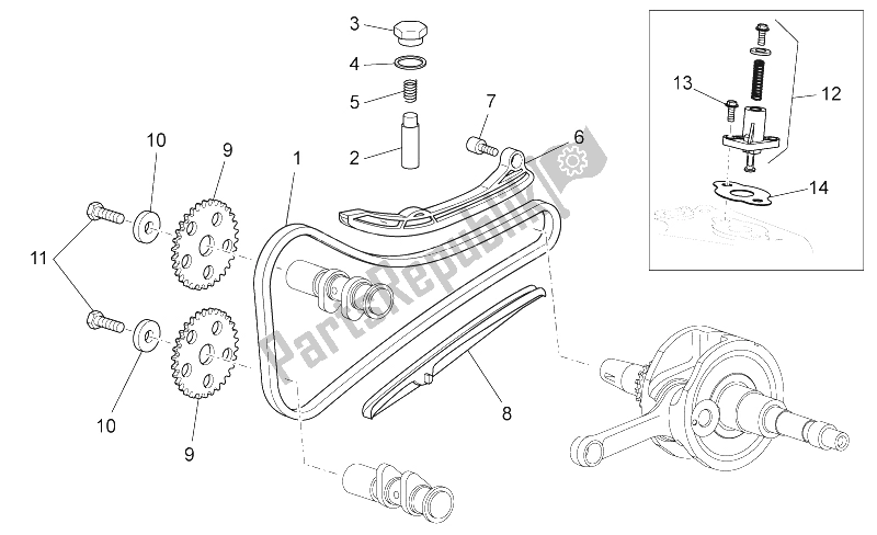 Wszystkie części do Napinacz ? A? Cucha Aprilia Scarabeo 125 200 Light Carb 2007