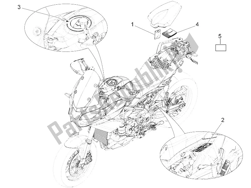 Toutes les pièces pour le Jeu D'assiettes / Divers du Aprilia Caponord 1200 EU 2013