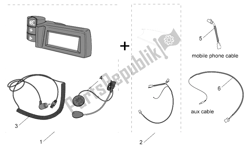 Todas las partes para Acc. - Varios I de Aprilia Scarabeo 125 250 E2 ENG Piaggio 2004