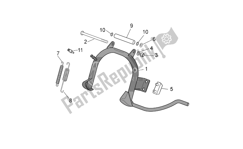 Toutes les pièces pour le Repose-pieds - Support Latéral du Aprilia Scarabeo 50 4T 4V 2014