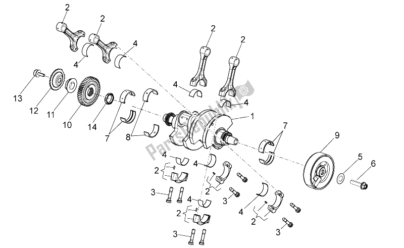 Todas las partes para Eje De Accionamiento de Aprilia Tuono V4 1100 Factory 2015