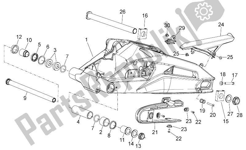 Toutes les pièces pour le Bras Oscillant du Aprilia Shiver 750 2007