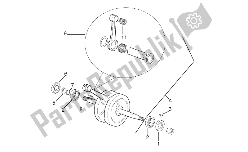 Todas las partes para Eje De Accionamiento de Aprilia RS 50 1993