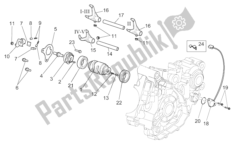 Toutes les pièces pour le Sélecteur De Boîte De Vitesses Ii du Aprilia RXV SXV 450 550 2008