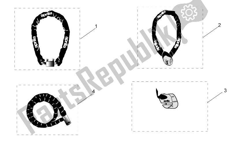 All parts for the Acc. - Mechanics Anti-theft of the Aprilia Scarabeo 50 4T 2V E2 2002