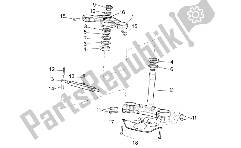 All parts for the Steering of the Aprilia RSV4 Aprc Factory STD SE 1000 2011