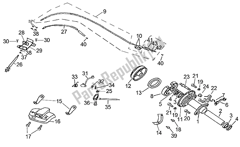 Todas las partes para Freno Trasero de Aprilia Quasar 50 100 2003