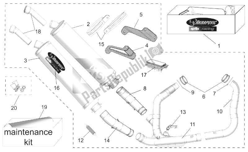 All parts for the Acc. - Performance Parts Ii of the Aprilia RSV Mille 1000 2001