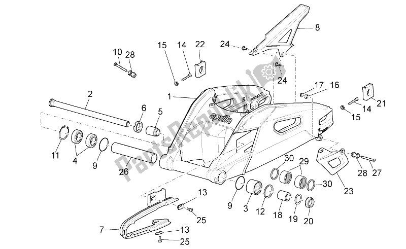 Tutte le parti per il Forcellone del Aprilia Tuono V4 1100 Factory 2015