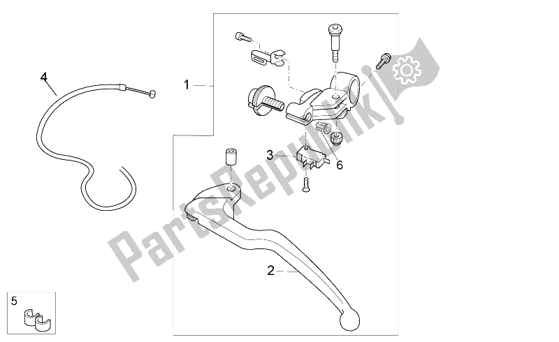 Todas las partes para Palanca De Embrague de Aprilia Tuono V4 1100 Factory USA CND 2016