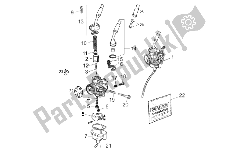 All parts for the Carburettor of the Aprilia SX 50 Limited Edition 2014