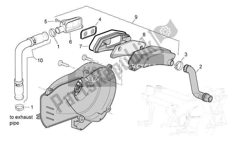 Toutes les pièces pour le Air Secondaire du Aprilia Scarabeo 50 2T 2014