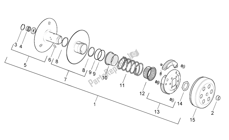 Alle Teile für das Kupplung des Aprilia SR 50 IE Carb MY 2010