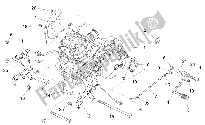 Tutte le parti per il Motore del Aprilia RS 125 Tuono 2003