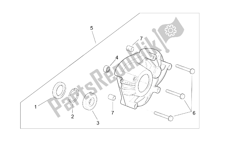 Todas las partes para Cubierta De Transmisión de Aprilia SR 125 150 1999