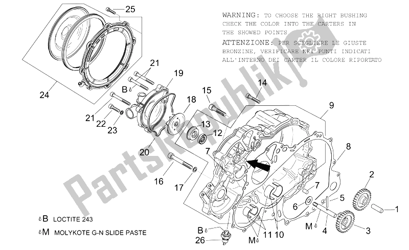 Toutes les pièces pour le Pompe à Eau du Aprilia ETV 1000 Capo Nord 2004