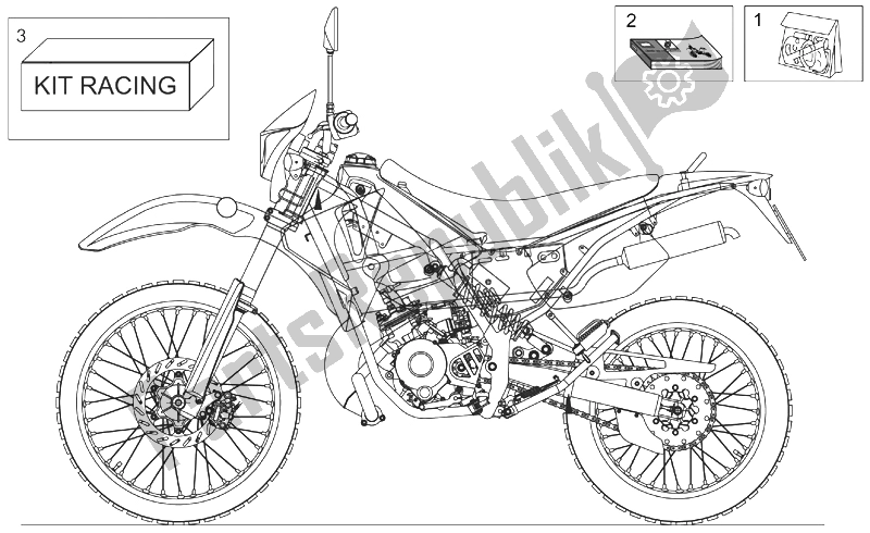 Alle Teile für das Aufkleber Und Bedienungsanleitungen des Aprilia RX 50 Racing 2003