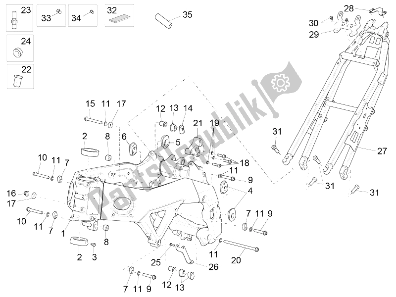 Toutes les pièces pour le Cadre du Aprilia RSV4 RR Europe 1000 2016