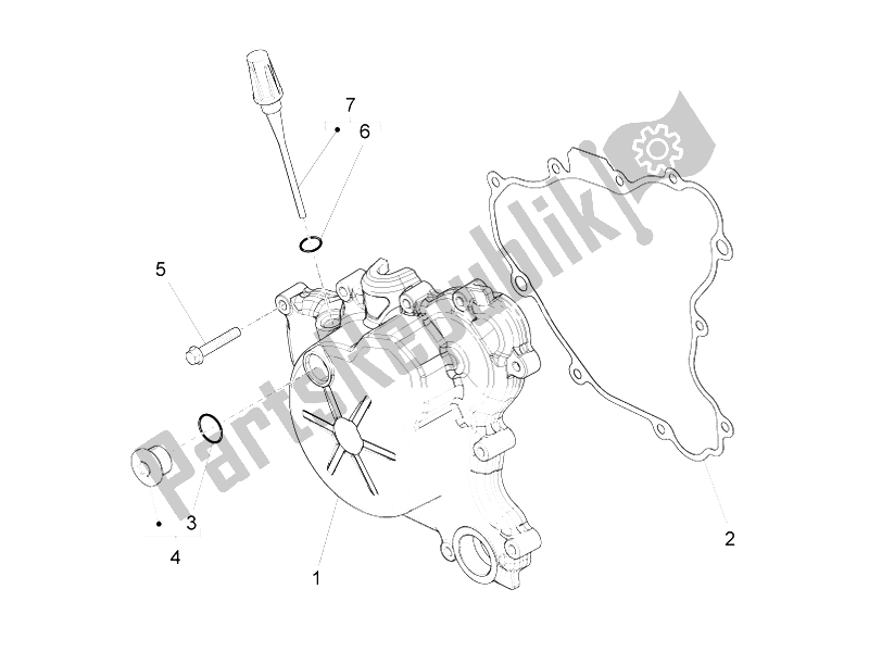 Tutte le parti per il Coperchio Del Volano del Aprilia RS4 125 4T 2011
