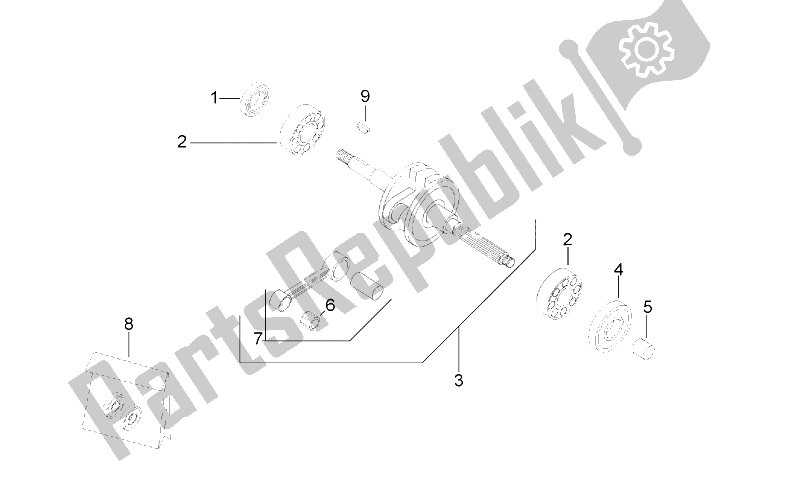 Todas las partes para Grupo De Biela de Aprilia Scarabeo 50 2T ENG Minarelli 2000