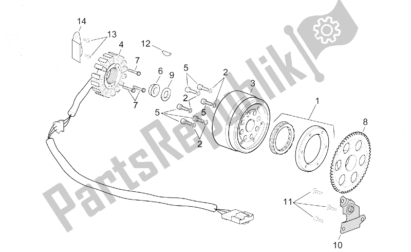 All parts for the Ignition Unit of the Aprilia Atlantic 500 2001