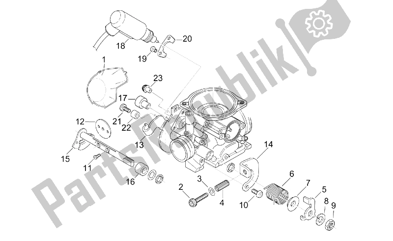 All parts for the Carburettor Ii of the Aprilia Leonardo 125 150 ST 2001