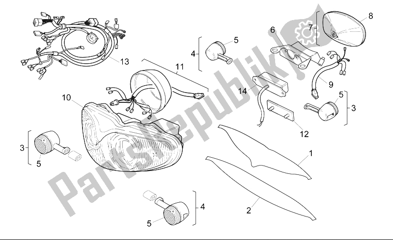 Tutte le parti per il Luci del Aprilia RS 250 1995