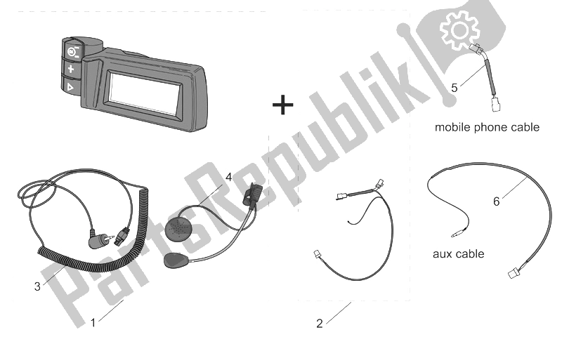 Todas las partes para Acc. - Varios I de Aprilia Scarabeo 125 150 200 ENG Rotax 1999