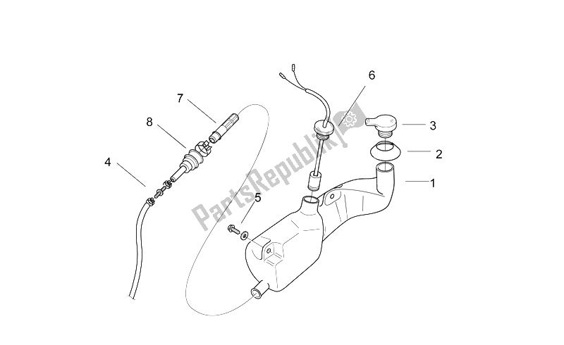 Tutte le parti per il Serbatoio Dell'olio del Aprilia SR 50 AIR WWW 1997