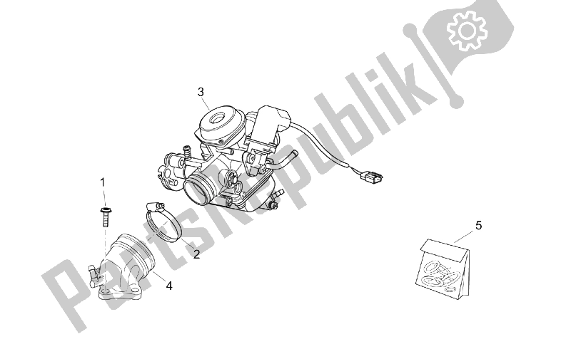 All parts for the Carburettor I of the Aprilia Atlantic 125 200 250 2003