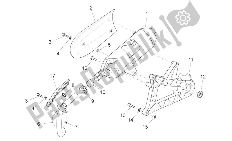 Wszystkie części do Jednostka Wydechowa Aprilia Scarabeo 125 200 Light Carb 2007