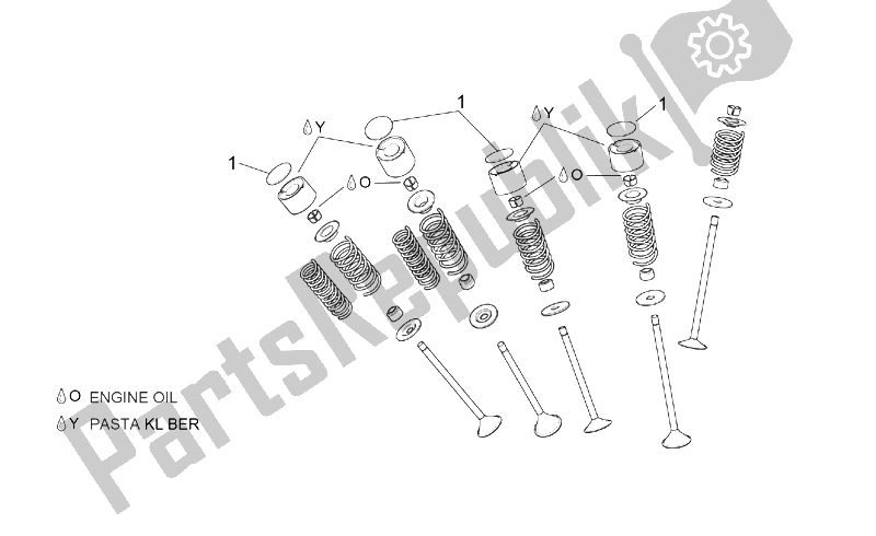 Toutes les pièces pour le Tampons De Soupapes du Aprilia Pegaso 650 IE 2001