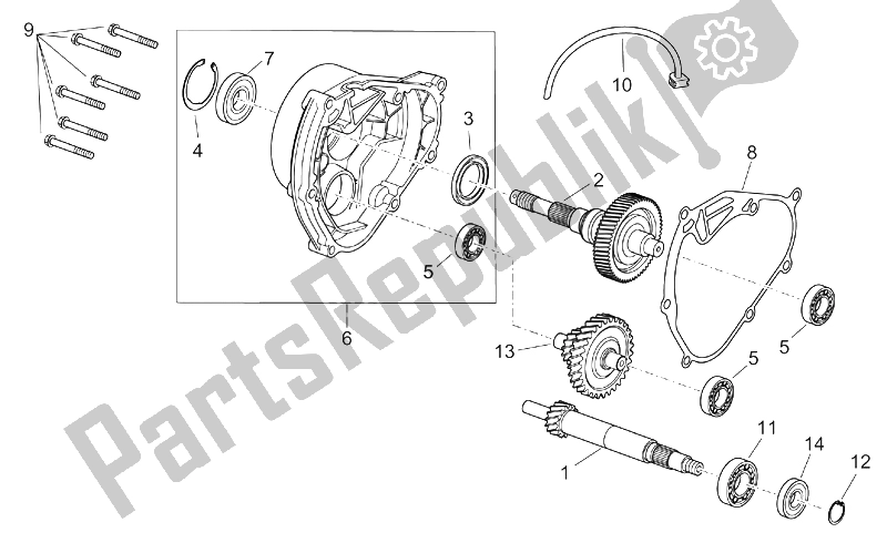 Tutte le parti per il Trasmissione del Aprilia Scarabeo 125 200 E2 ENG Piaggio 2003