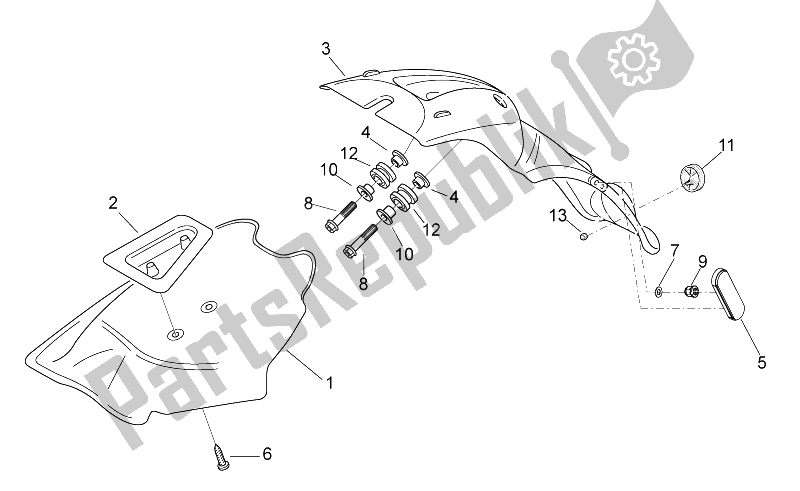 Wszystkie części do Nadwozie Tylne Iii - B? Otnik Aprilia Scarabeo 50 2T E2 NET 2010