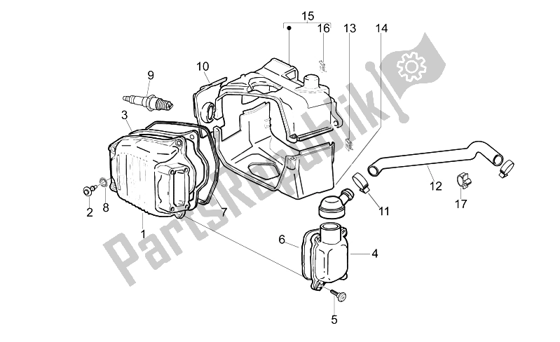 Toutes les pièces pour le Couverture De Tête du Aprilia Mojito 125 E3 2008