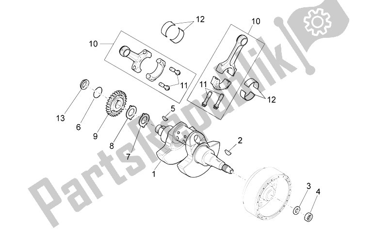 All parts for the Drive Shaft of the Aprilia RXV SXV 450 550 2006