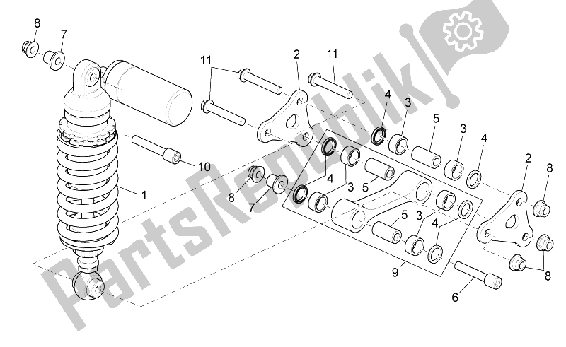 Alle Teile für das Hinterer Stoßdämpfer des Aprilia RSV4 Aprc Factory ABS 1000 2013