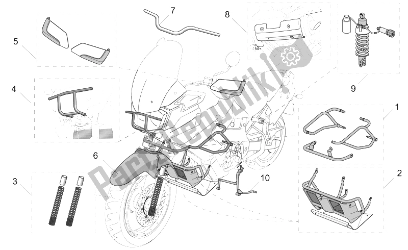 All parts for the Acc. - Cyclistic Components of the Aprilia ETV 1000 Capo Nord 2001