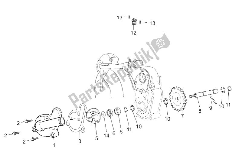 Toutes les pièces pour le Pompe à Eau du Aprilia SX 50 Limited Edition 2014